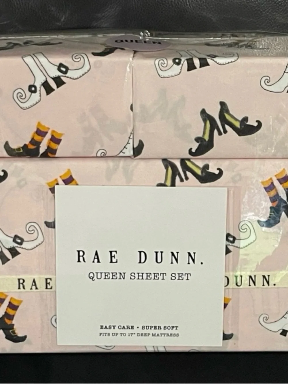 Halloween Rae Dunn Queen Sheet Set - Rae Dunn Halloween Witch Boots Sheets